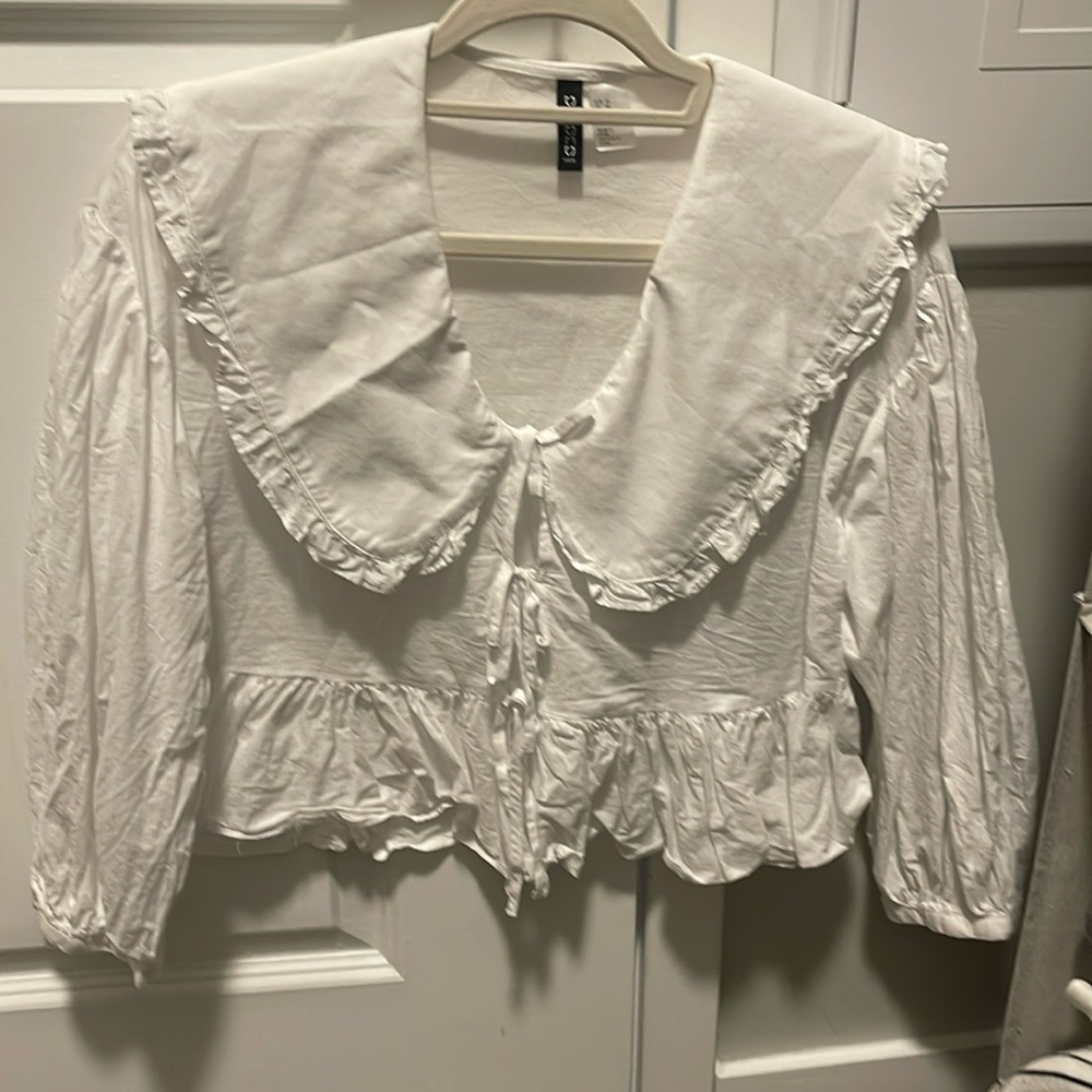 White Collar Top